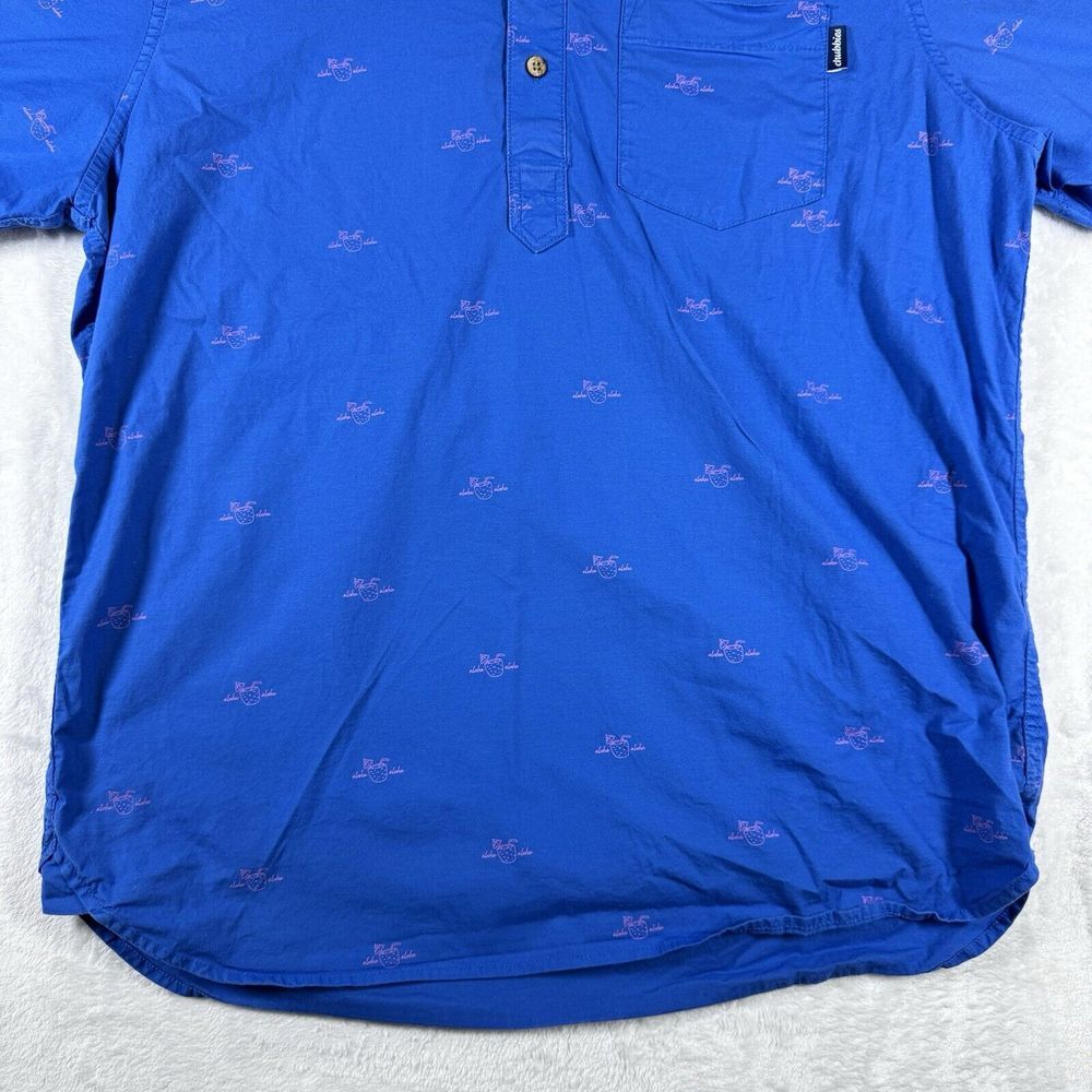Chubbies Tropical Short Sleeve Golf Polo Men's Large Wood Button Hawaiian - Picture 6 of 13